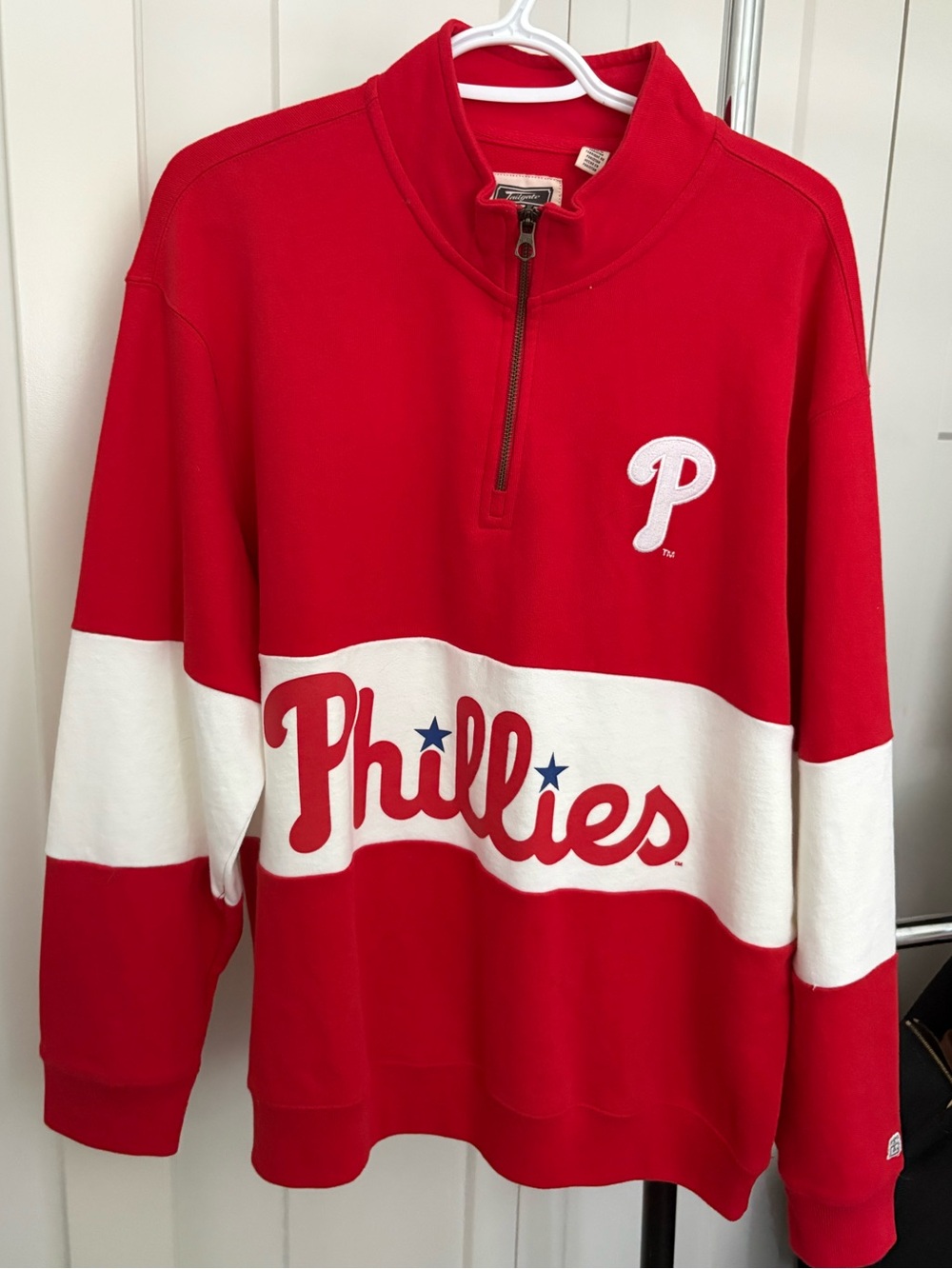 Unisex Philadelphia Phillies Red Half-Zip Pullover Sweatshirt
